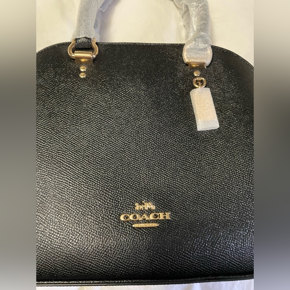 Coach Black Katy Satchel with Gold Hardware - Picture 5 of 10